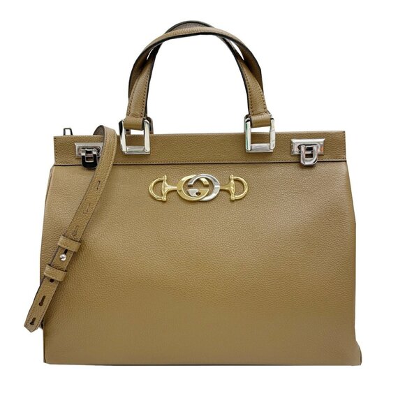 GUCCI Beige Leather Shoulder Bag - Picture 1 of 13